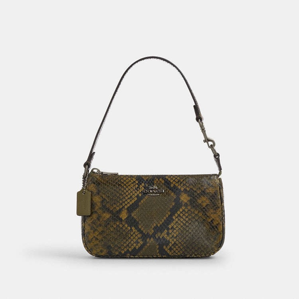 NWT Coach Nolita 19 Snake Print Wristlet/Small bag Olive Green CCF62 Styled Set